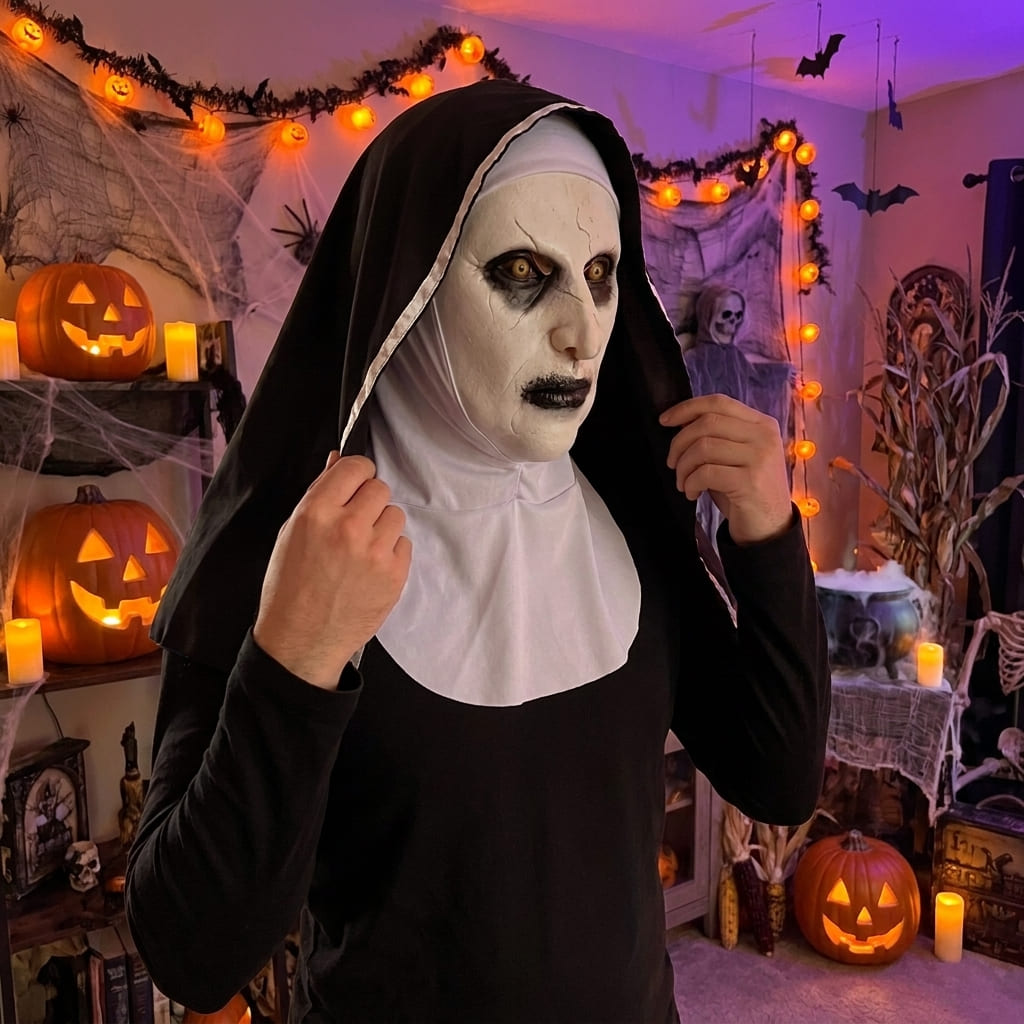 Hollow Sister – Horror-Nonnenmaske mit doppeltem Stil