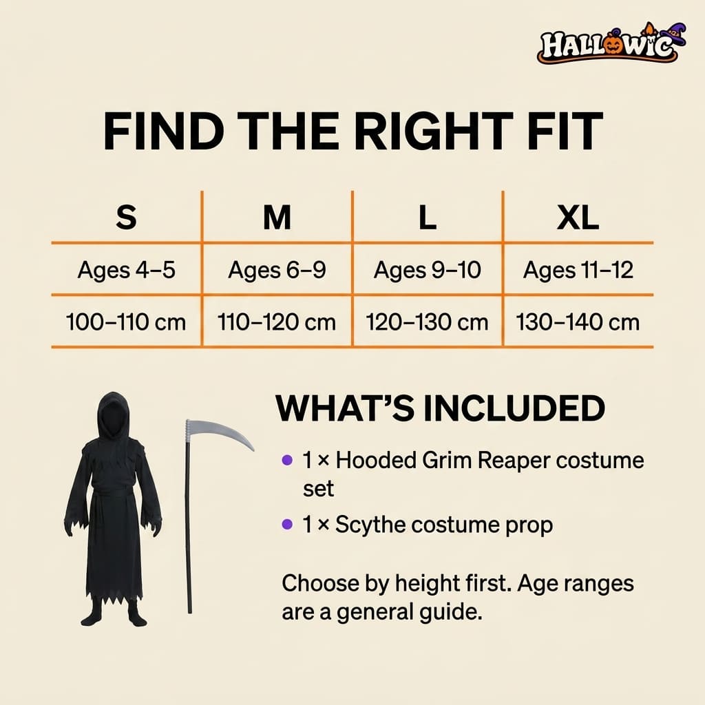 Little Reaper – Hooded Kids Halloween Costume