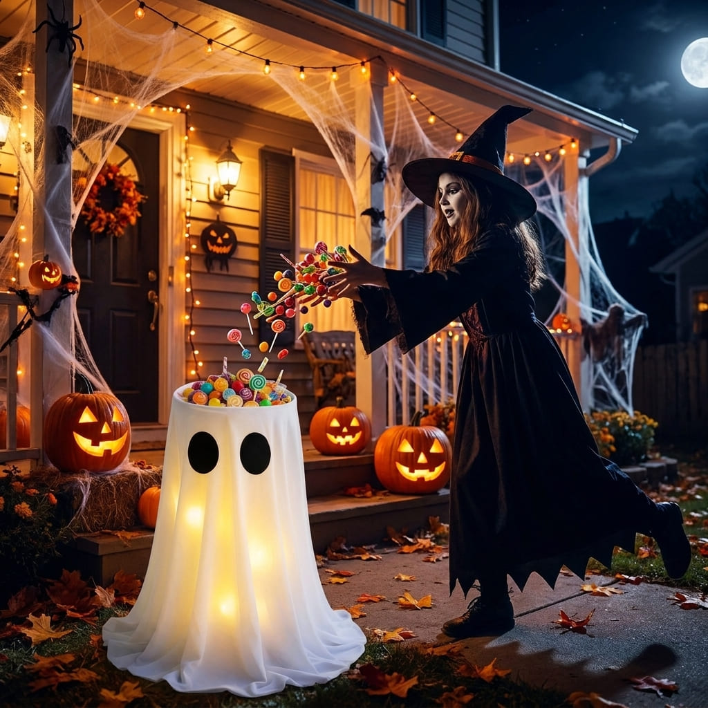 TreatWraith – Light-Up Ghost Candy Bowl